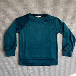 Loft Emerald Velvet Top